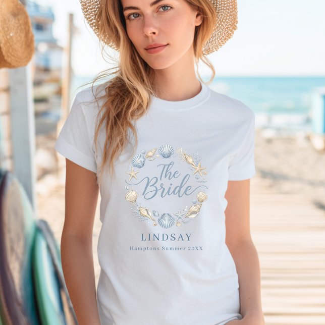 The Bride! Elegant Beach Bride Seashell  T-Shirt (The Bride! Elegant Beach Bride Seashell T-Shirt)