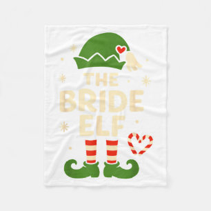 The Bride Elf Christmas Xmas Funny Newlywed Fleece Blanket