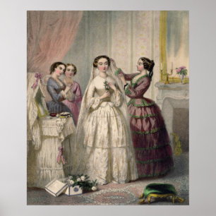 The Bride, engraved by J. Battannier, 1852-53 Poster