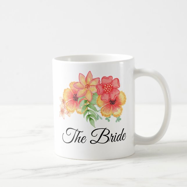 The Bride Floral Bouquet Mug (Right)
