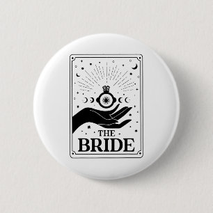 The Bride Future Mrs Tarot Gothic Bridal Party Bac 6 Cm Round Badge