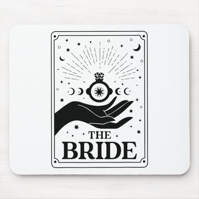 The Bride Future Mrs Tarot Gothic Bridal Party Bac Mouse Pad (Front)