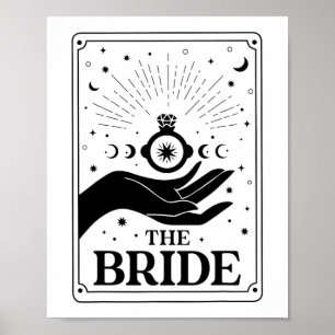 The Bride Future Mrs Tarot Gothic Bridal Party Bac Poster