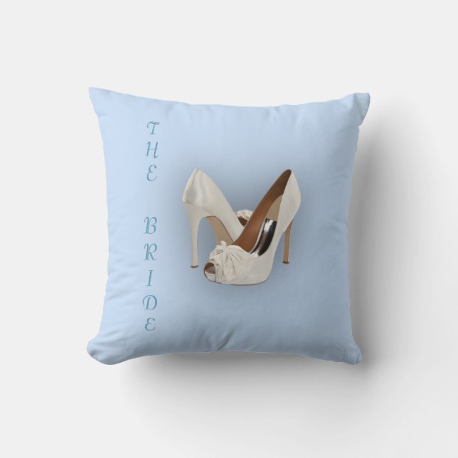 The Bride Heels Blue Cushion (Front)