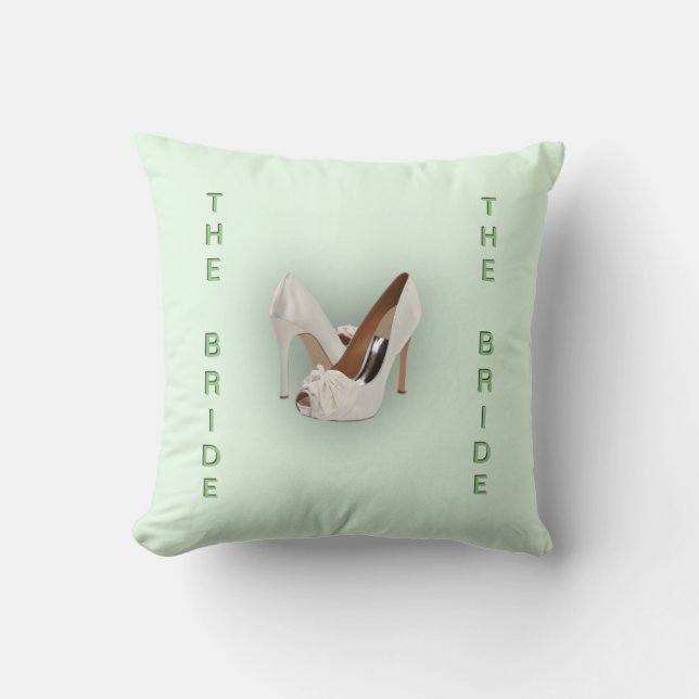 The Bride Heels Green Cushion (Front)
