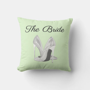 The Bride Heels Green Cushion