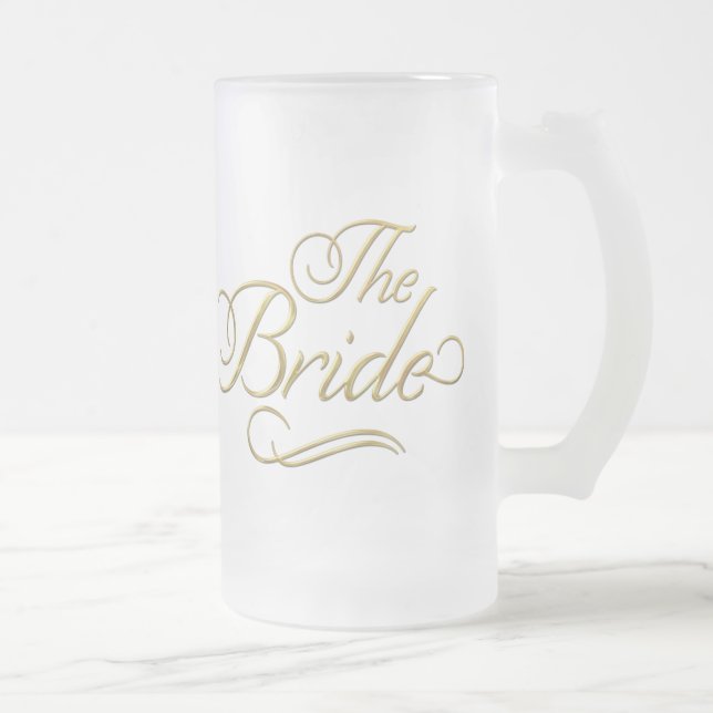 The Bride Honeymoon Beer Mug Gold (Right)