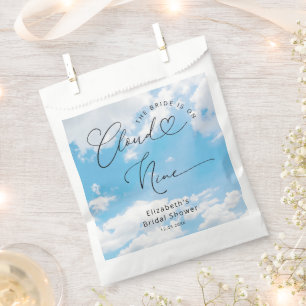 The Bride Is On Cloud 9 Bridal Shower Favour Bags