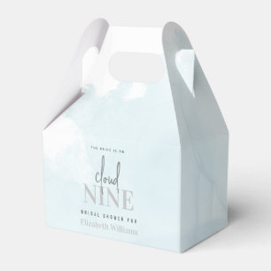 The Bride is On Cloud 9 Elegant Chic Bridal Shower Favour Box