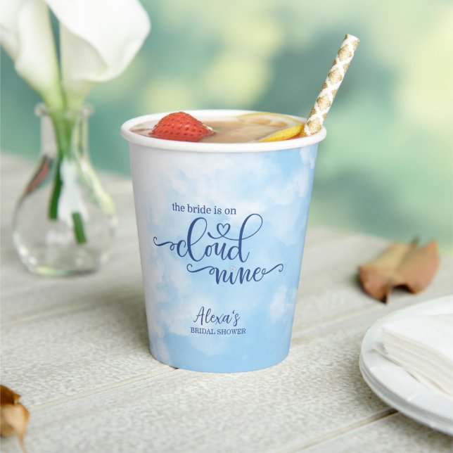 The Bride is on Cloud 9  Paper Cups (Insitu)