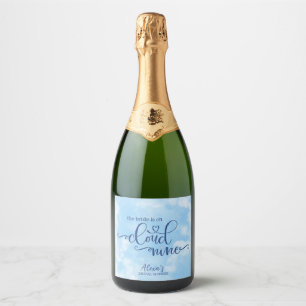 The Bride is on Cloud 9 Sparkling Wine Label