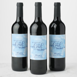 The Bride is on Cloud 9 Wine Label