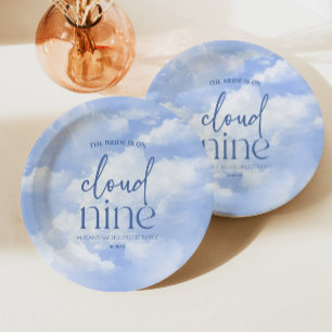 The Bride Is On Cloud Nine Bachelorette Party Paper Plate