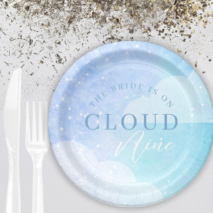 The Bride is on Cloud Nine Bridal Shower  Paper Plate