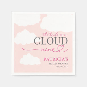 The Bride Is On Cloud Nine Welcome Sign Napkin