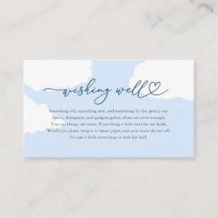 The Bride Is On Cloud Nine Wishing Well Enclosure Card