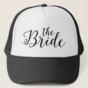 The Bride Modern Black Text Design Trucker Hat