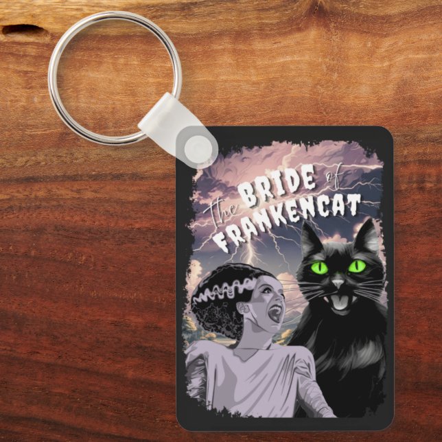 The Bride of Frankencat Key Ring (Front)
