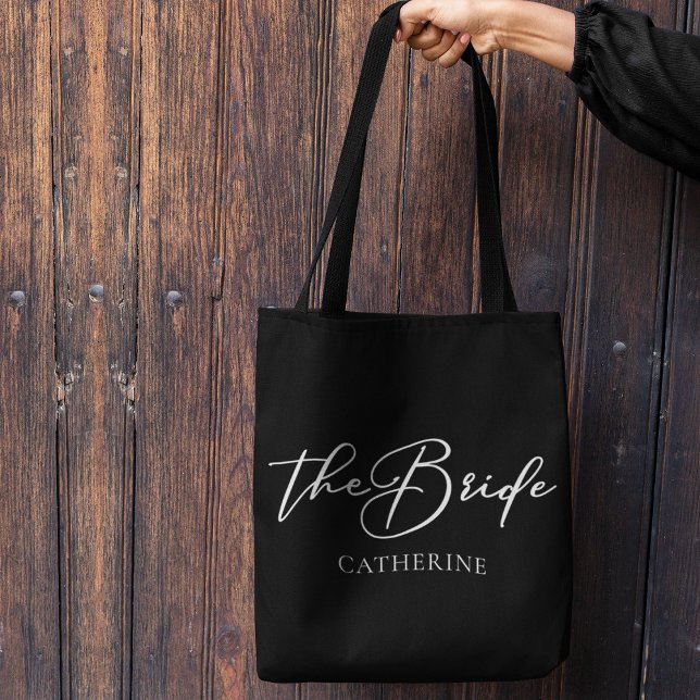 The Bride Personalised Chic Minimalist Wedding Tote Bag (Creator Uploaded)
