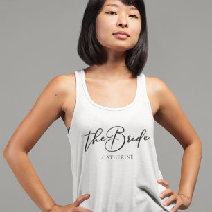 The Bride Personalized Trendy Minimalist Wedding Singlet