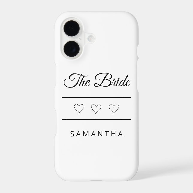 The Bride Personalized Wedding Design iPhone Case (Back)
