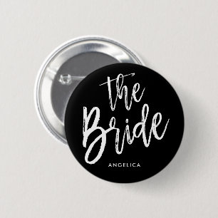 The Bride Script Style Custom Wedding 6 Cm Round Badge
