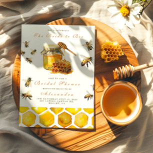 The bride to bee honeycomb shower invitation