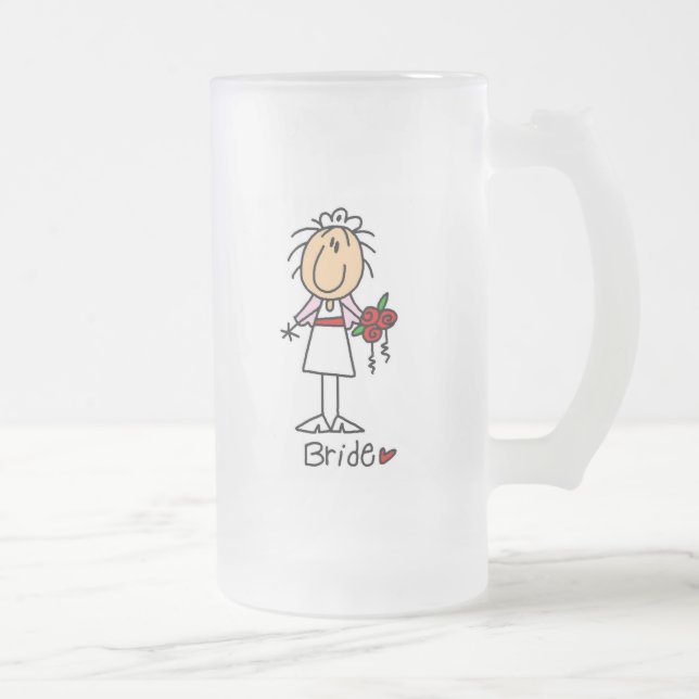 The Bride Tshirts and Gifts Frosted Glass Beer Mug (Right)