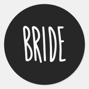 The Bride Womens Wedding Groom Classic Round Sticker