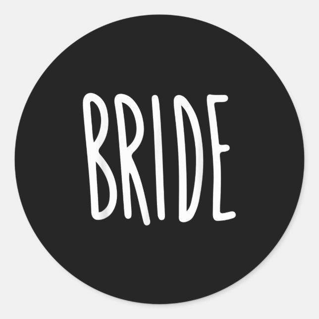 The Bride Womens Wedding Groom  Classic Round Sticker (Front)