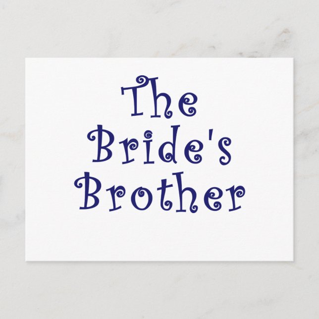 The Brides Brother Postcard (Front)