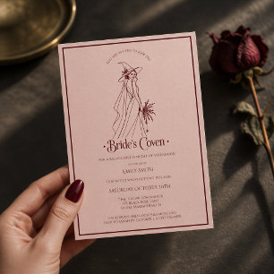 The Bride's Coven Witch Bachelorette Party Lace Invitation