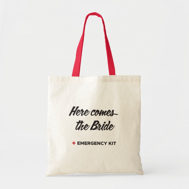 The Bride's Emergency Kit bag, Bridal Gift Bag (Front)