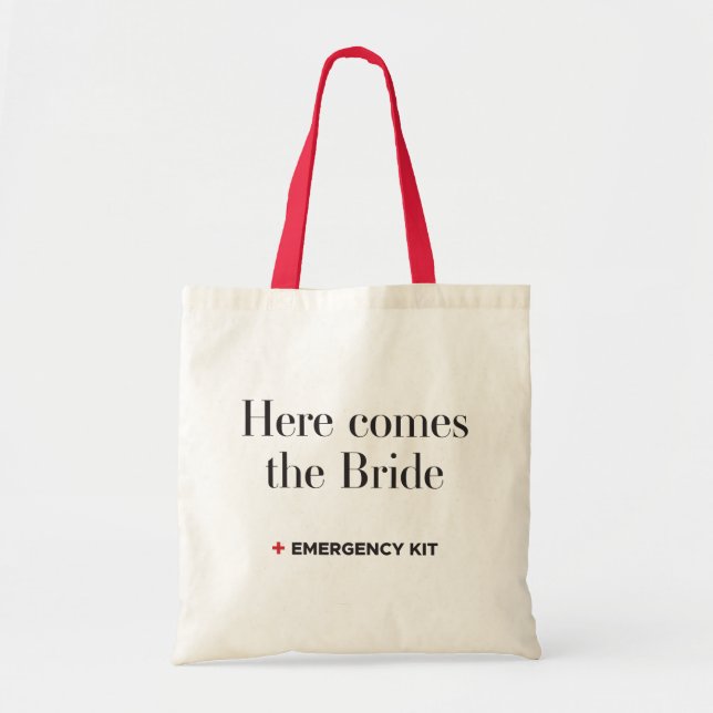 The Bride's Emergency Kit bag, Bridal Gift Bag (Front)