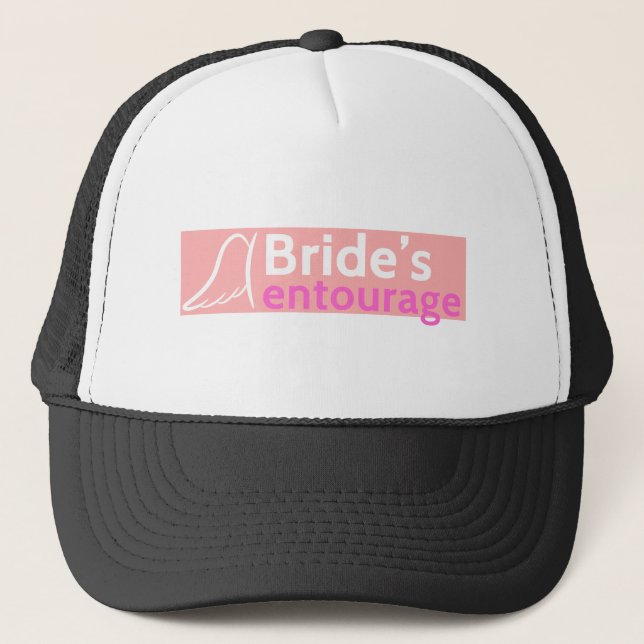 The Bride's Entourage with Angel Wings Trucker Hat (Front)