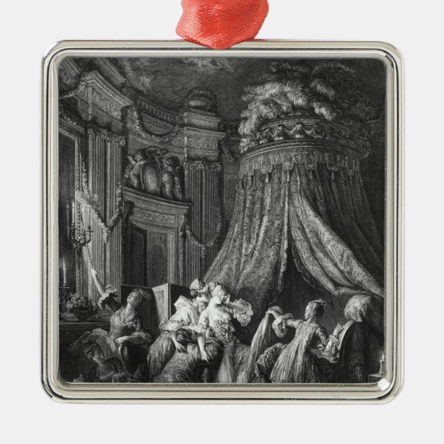 The bride's going-to-bed ceremony metal tree decoration (Front)