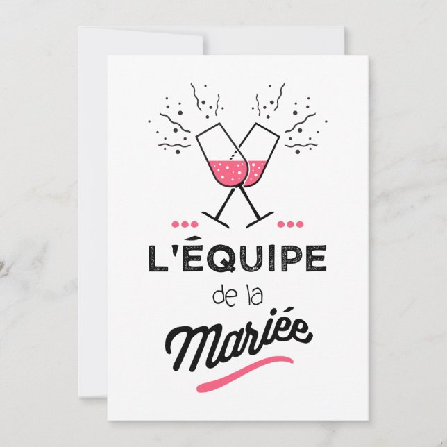 The bride's squad invitation (Front)