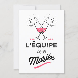 The bride's squad invitation