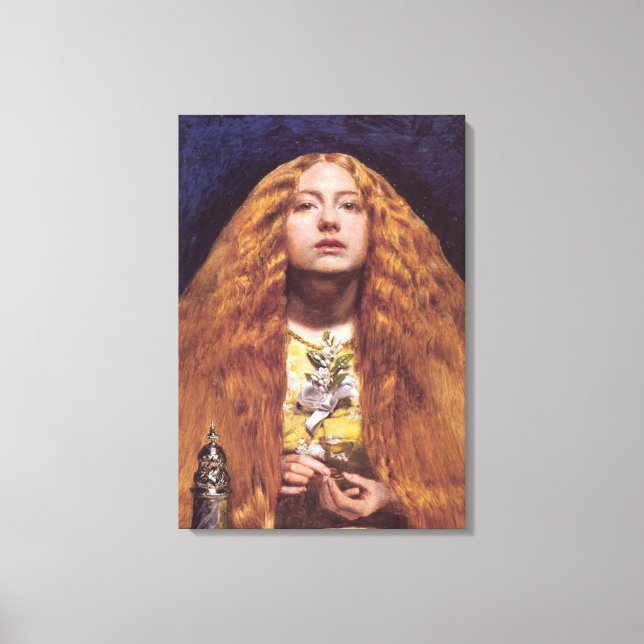 The Bridesmaid (by John Everett Millais) Canvas Print (Front)