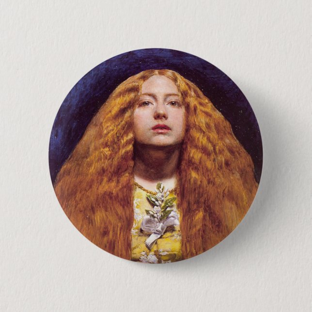 The Bridesmaid, c.1851 by John Everett Millais 6 Cm Round Badge (Front)
