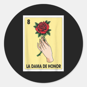 The Bridesmaid Mexican Bingo Card Bride Babe Bache Classic Round Sticker