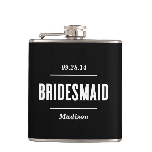 The Bridesmaid | Wedding Flask (Front)