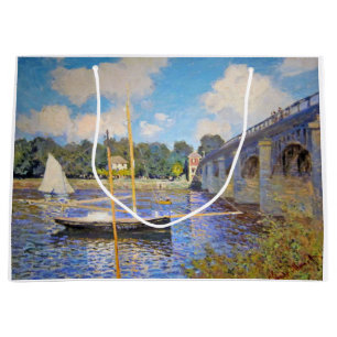 The Bridge at Argenteuil, Monet Large Gift Bag