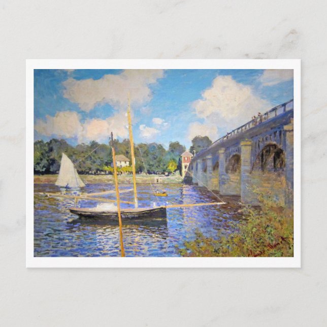 The Bridge at Argenteuil, Monet Postcard (Front)