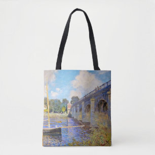 The Bridge at Argenteuil, Monet Tote Bag