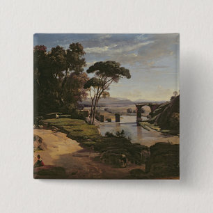 The Bridge at Narni, c.1826-27 15 Cm Square Badge