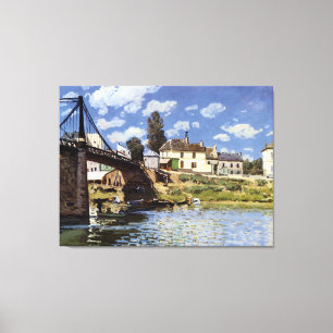 The Bridge at Villeneuve-la-Garenne Canvas Print