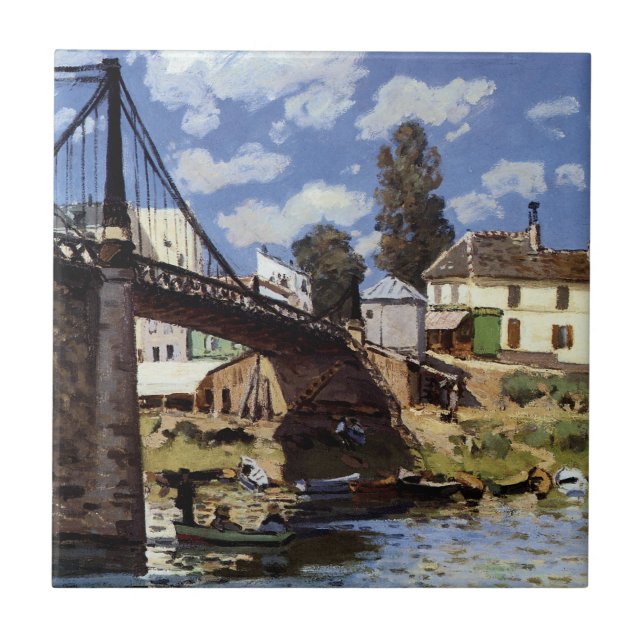 The Bridge at Villeneuve-la-Garenne Tile (Front)