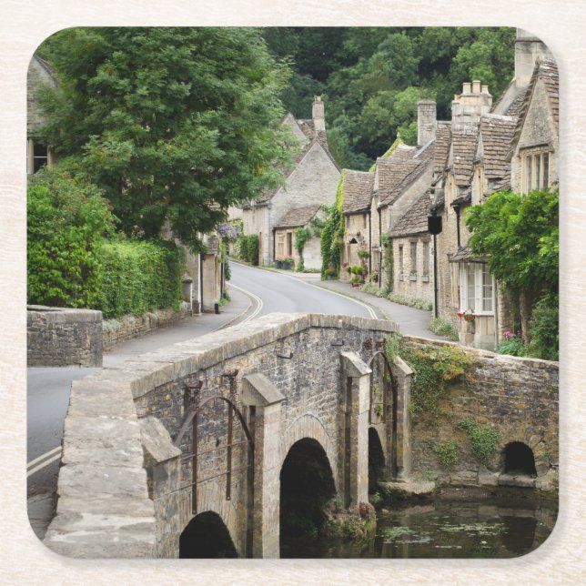 The bridge in Castle Combe, UK coaster (Front)