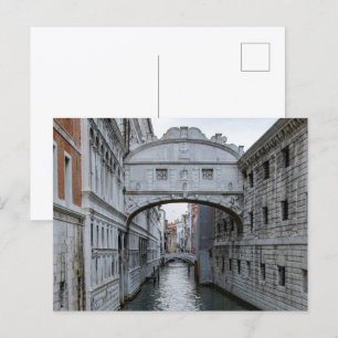 The Bridge of Sighs Venice Italy Postcard